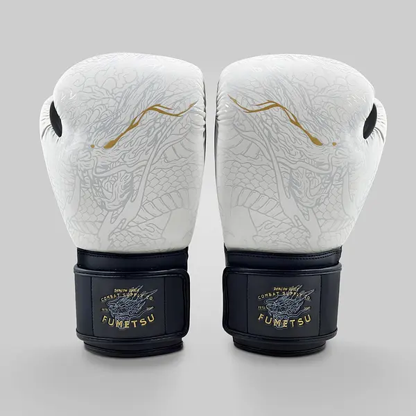 Dragon Slayer Boxing Gloves White/Black/Gold