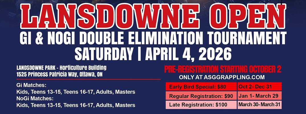 ASG LANSDOWNE OPEN- OTTAWA