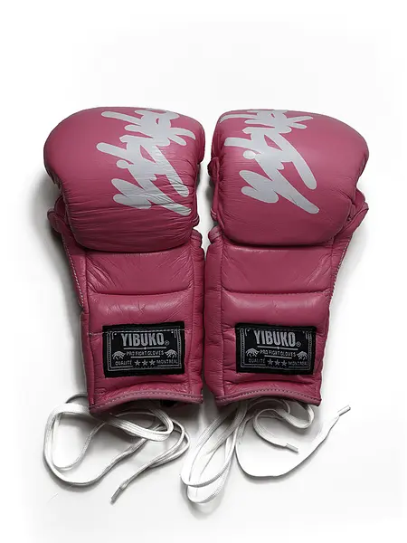 Yibuko LACE-UP MMA GLOVE Pink/White