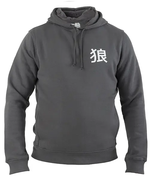 Okami Organic Hoodie Small Kanji Asphalt