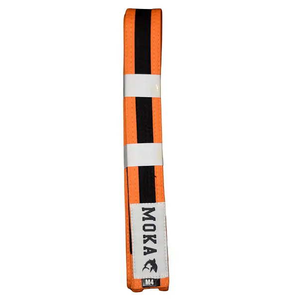 Børne BJJ Bælte - Moka Original - Orange Sort