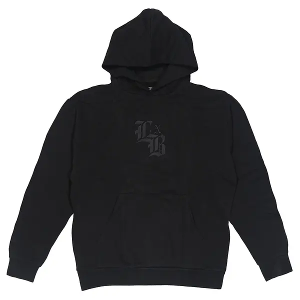 Embroidered Lockdown Black Ultra Premium Hoodie