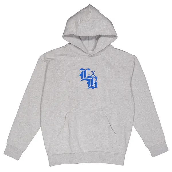 Embroidered Lockdown Heathered Grey Ultra Premium Hoodie