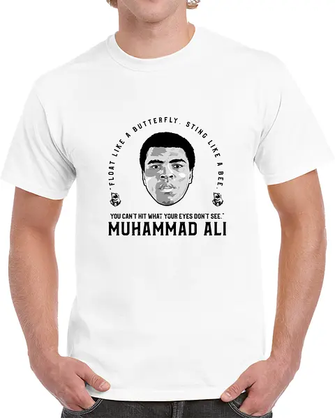 Float Like, Sting Like Ali T-shirt (light)