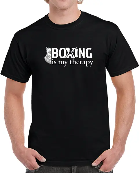 Boxing is Therapy (Dark) Tshirt