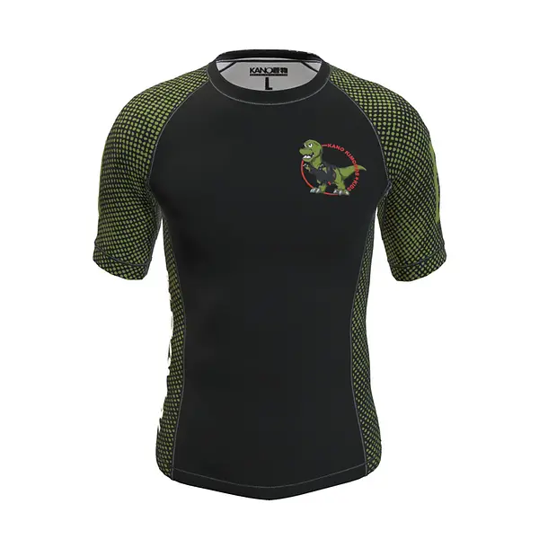 BJJ RASHGUARD KIDS DINOSAUR SHORT SLEEVES