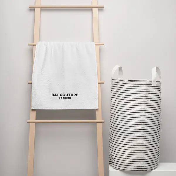 BJJ Couture Premium White 100% Turkish cotton towel