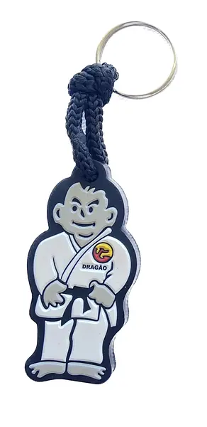 Chaveiro Emborrachado Kimono Branco