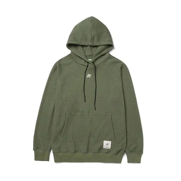 A&P WAFFLE RAGLAN HOODY FOREST (FULFILLMENT)