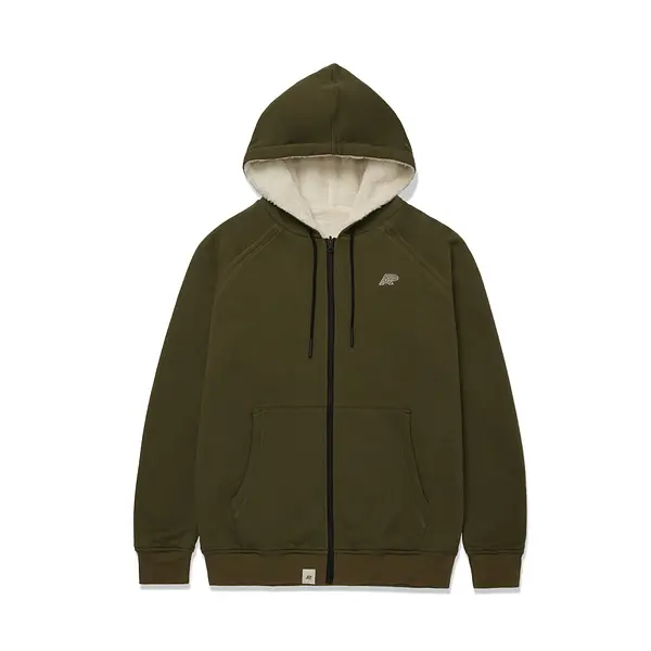 A&P REVERSIBLE SHERPA ZIP UP HOODY OLIVE (FULFILLMENT)