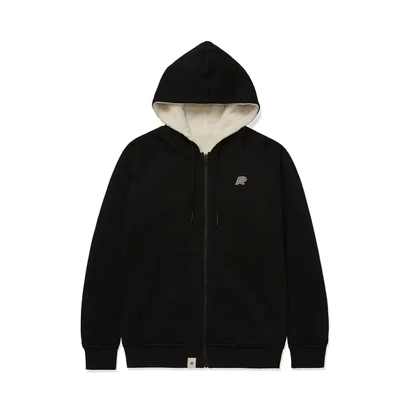 A&P REVERSIBLE SHERPA ZIP UP HOODY BLACK (FULFILLMENT)