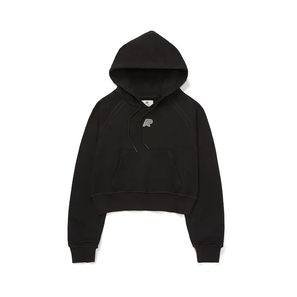 A&P LW WOMENS CROP TOP HOODY BLACK