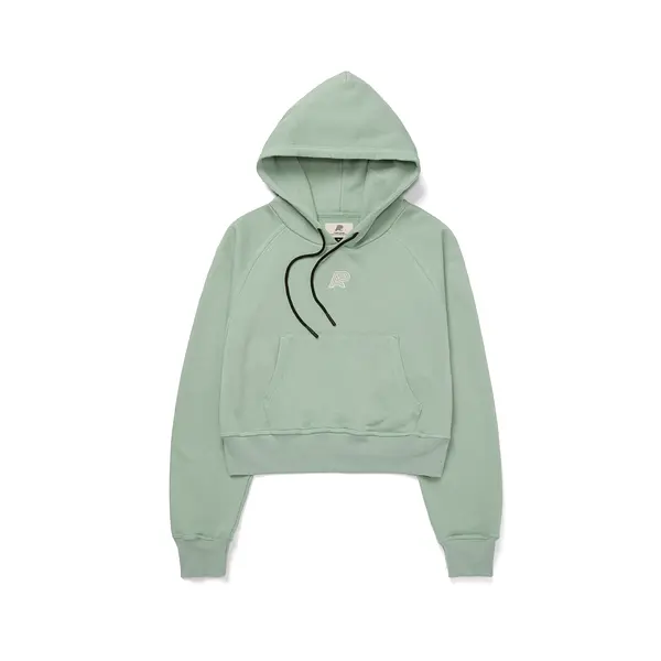 A&P LW WOMENS CROP TOP HOODY TEAL (FULFILLMENT)