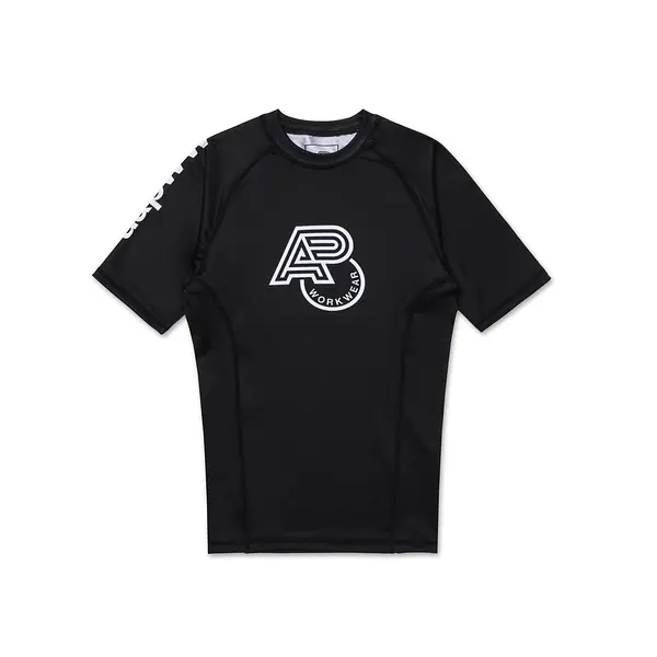 A&PWW KIDS SS RASHGUARD BLACK