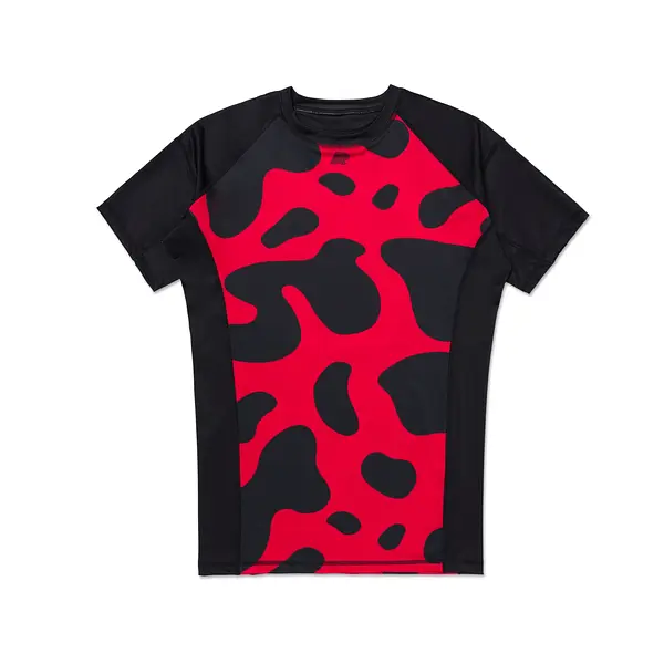 A&P DART CAMO SS RASHGUARD BLACK/RED (FULFILLMENT)