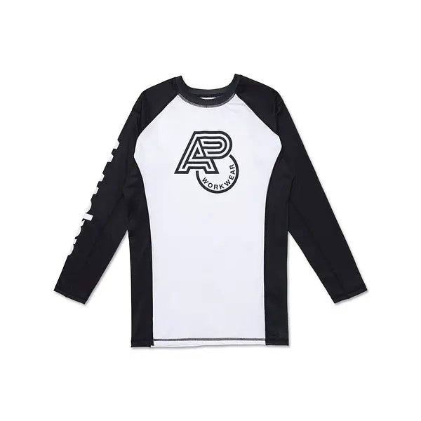 A&PWW LS RANKED RASHGUARD WHITE (FULFILLMENT)
