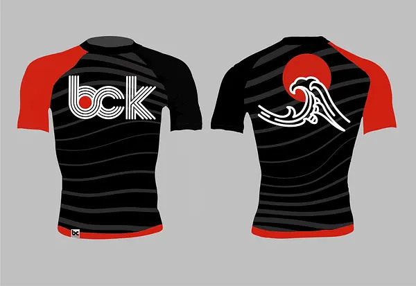 BJJ NoGi Grappling Rash Guard: The Wave