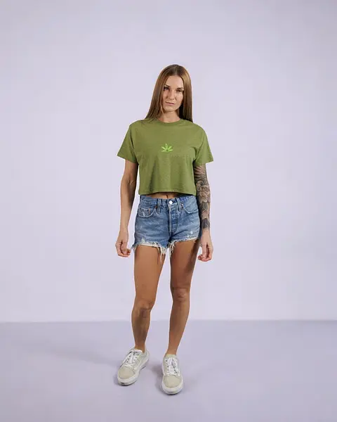Forest Ladies Crop - Green