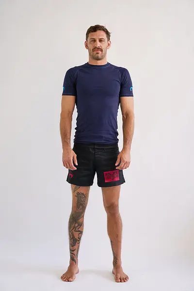 RESTOCKED: Hemp Navy Blue Rash Guard - Short Sleeve
