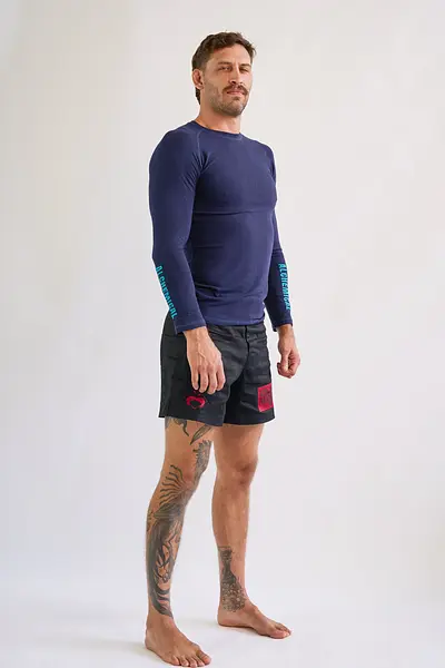 RESTOCKED: Hemp Navy Blue Rash Guard - Long Sleeve