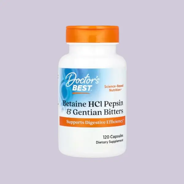 Doctor's Best Betaine HCL Pepsin & Gentian Bitters