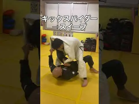 キックスパイダー→スイープ　Kick Spider Guard → Sweep